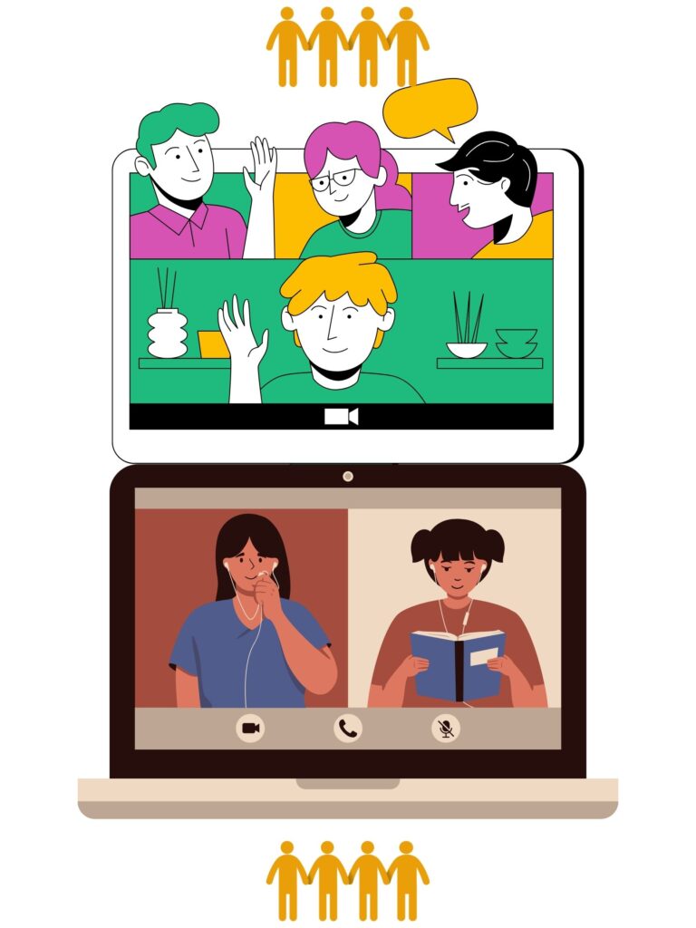 Image created to show an online learning community 